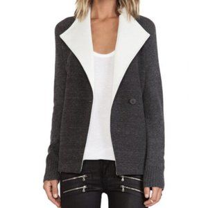 Bailey 44 Group Dynamic Single Button Open Jacket Sweater Sleeves Grey S